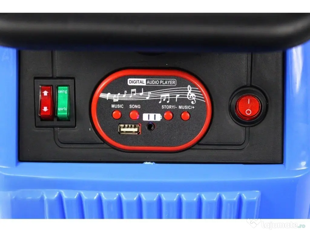 Excavator electric Kinderauto BJYT1066 60W 6V cu telecomanda Blue