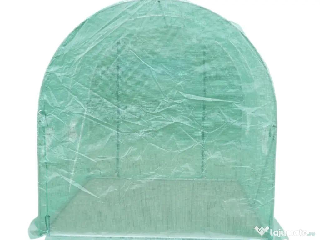 Sera Solar Gradina Tunel Cadru Otel Folie Polietilena Legume Plante 2x2x2m