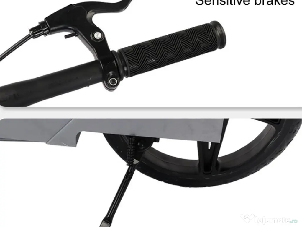 Trotineta Kinderauto Pegasus, cu pedale si scaun, reglabila, pliabila Black