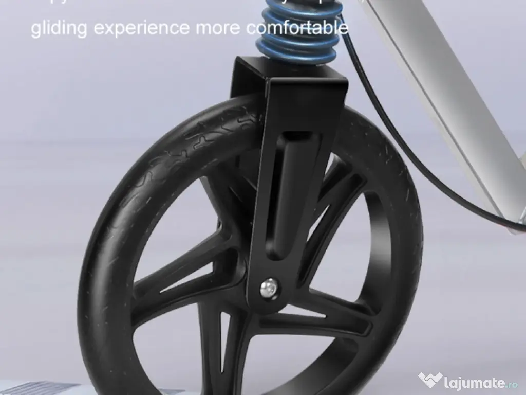 Trotineta Kinderauto Pegasus, cu pedale si scaun, reglabila, pliabila Black