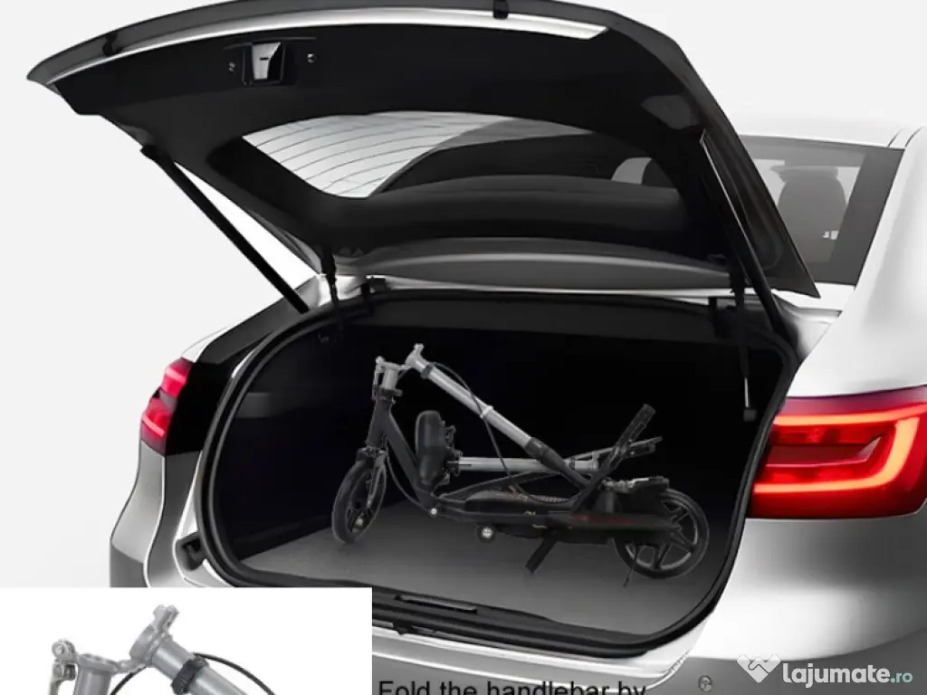 Trotineta Kinderauto Pegasus, cu pedale si scaun, reglabila, pliabila Black