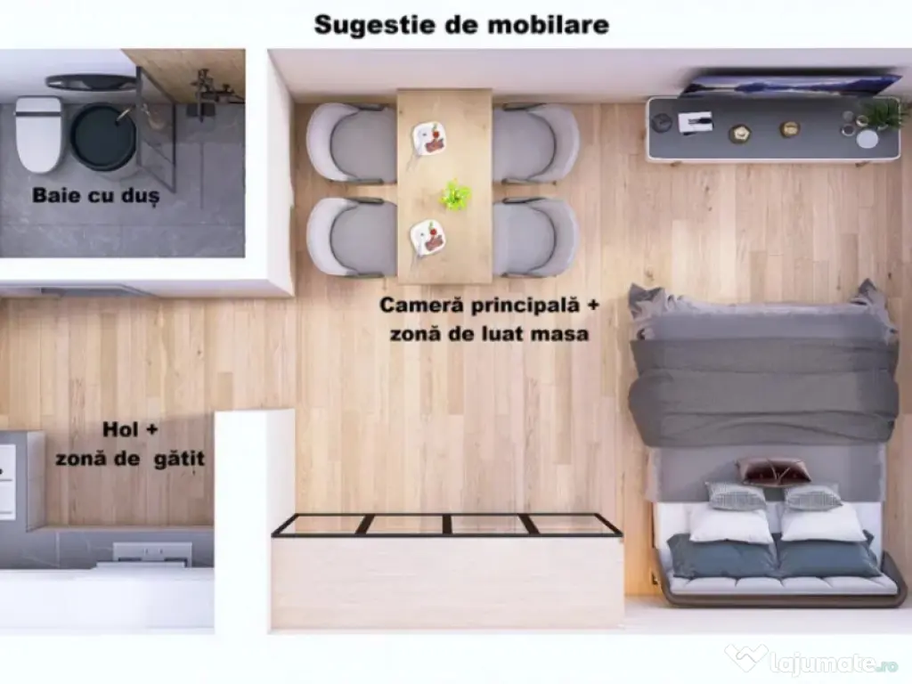 Garsoniera semidecomandata - zona Noua 