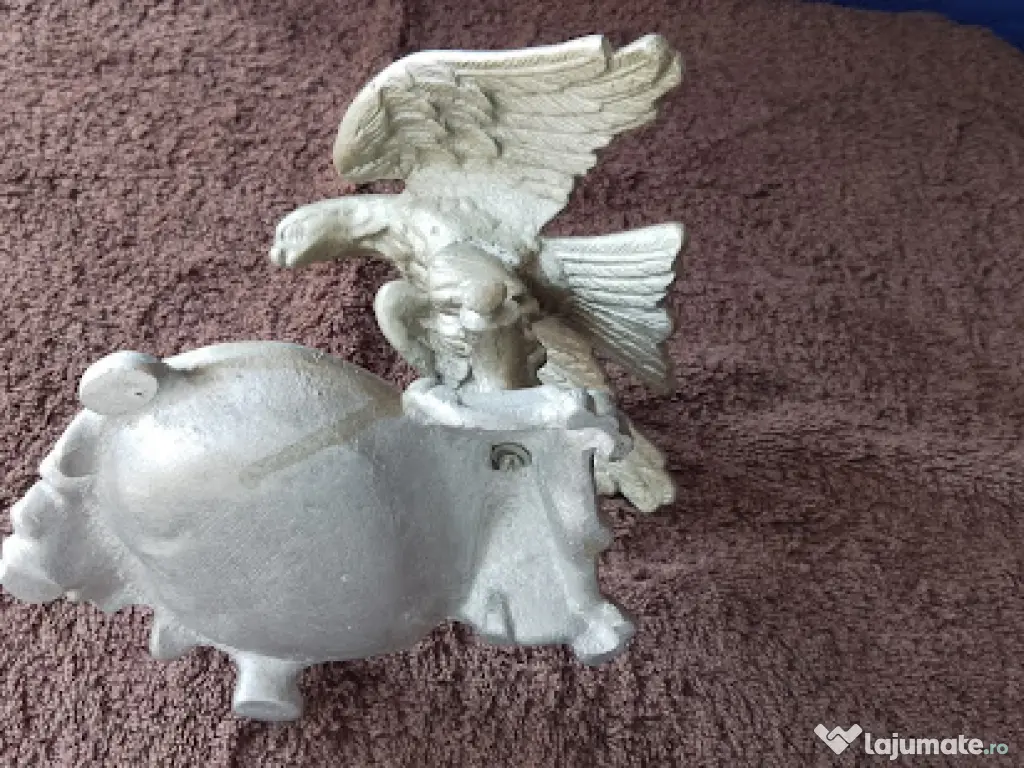 Antichitate Suport Birou Stil Empire, Vultur Imperial pe Scoică, 13cm 