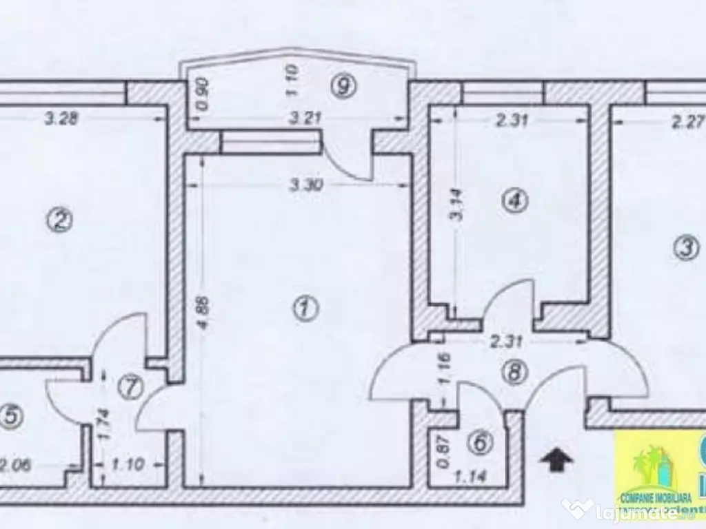 Tomis 3, apartament 3 camere, etaj 3, vanzari Constanta 