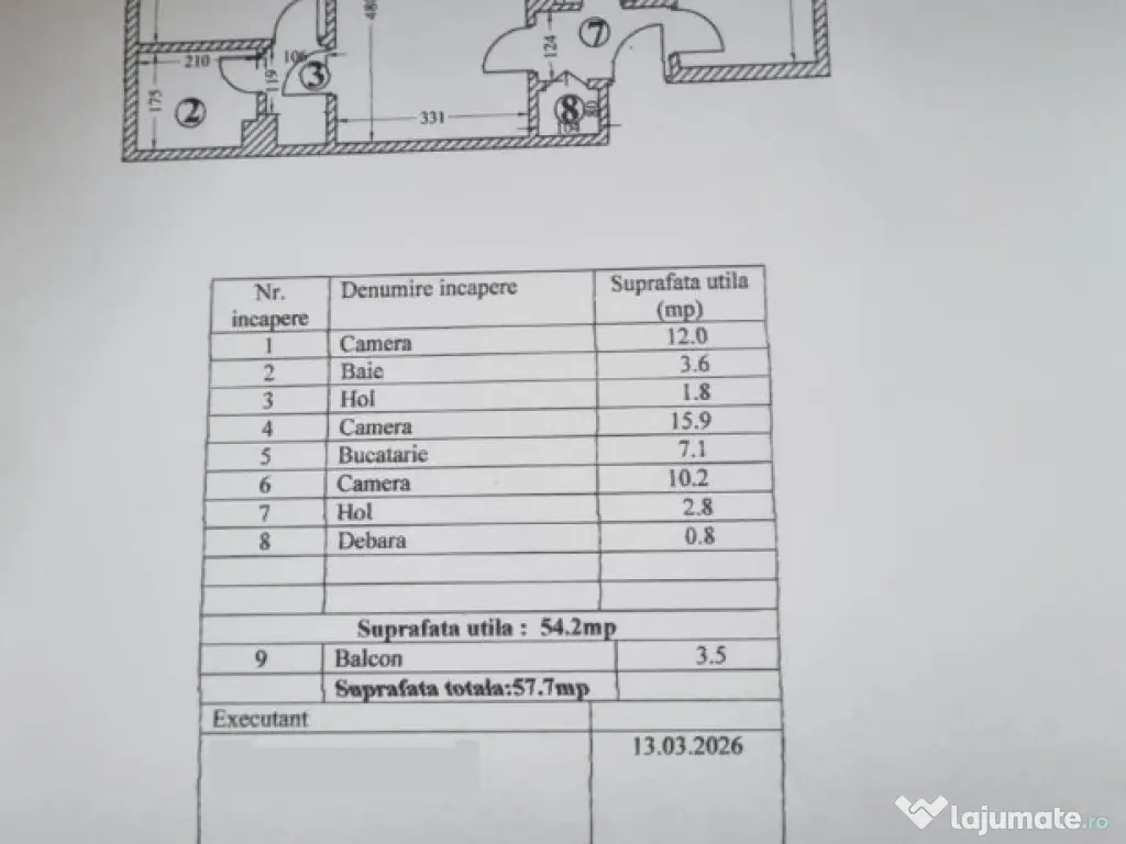 Tomis 3, apartament 3 camere, etaj 3, vanzari Constanta 