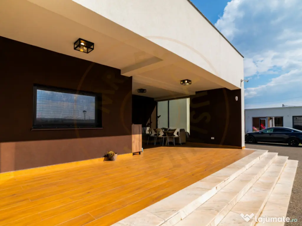 Vila moderna Mioveni | teren 1231 mp | terase, foisor si gar 