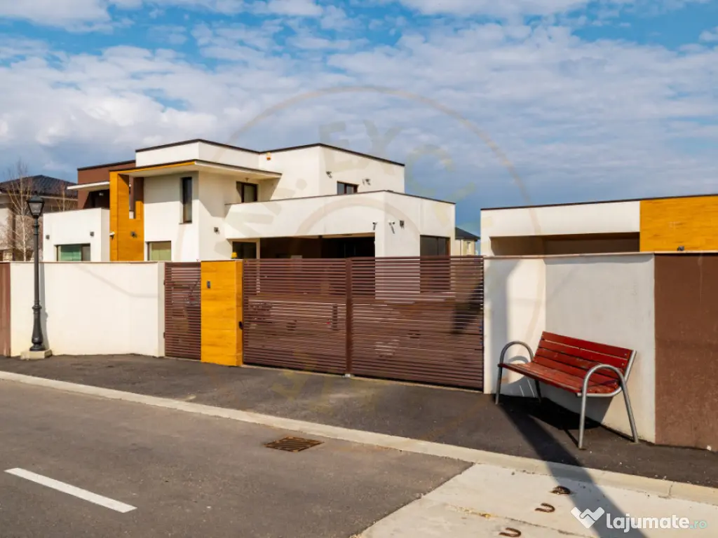 Vila moderna Mioveni | teren 1231 mp | terase, foisor si gar 