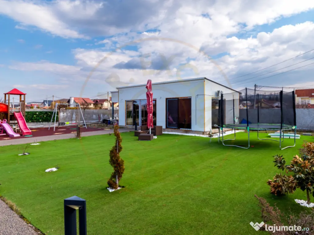 Vila moderna Mioveni | teren 1231 mp | terase, foisor si gar 