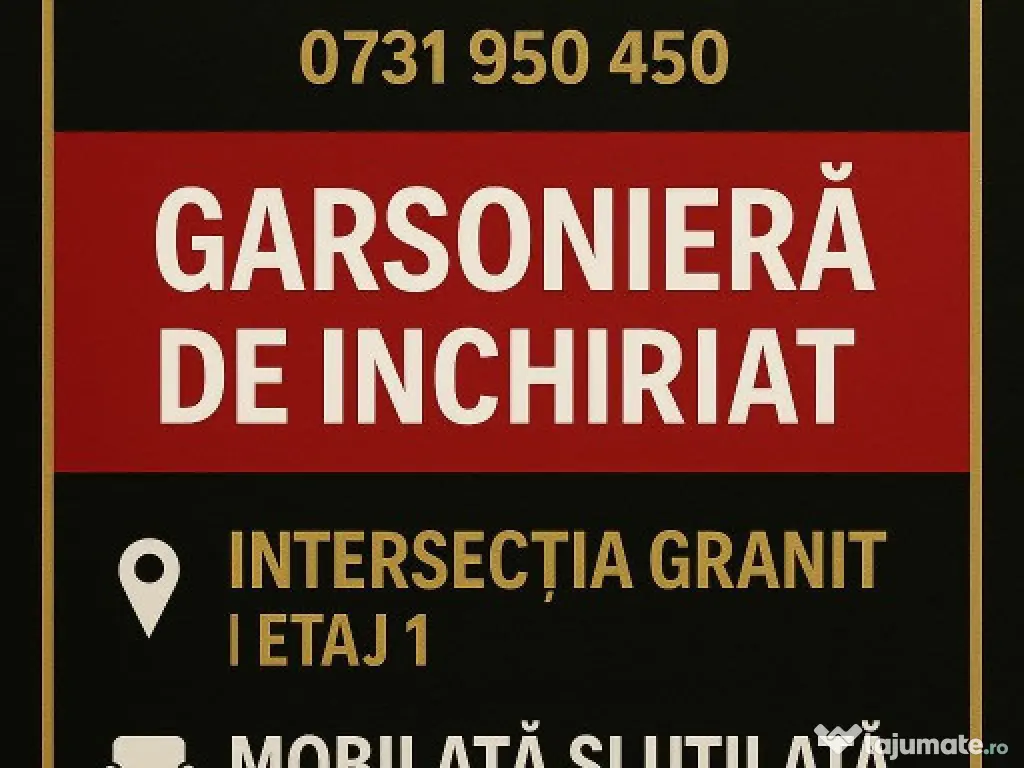 Garsoniera - granit - si animale de companie 