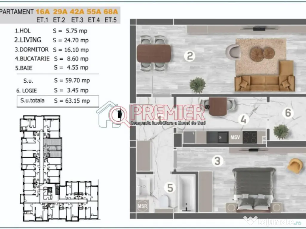 2 camere - Berceni - Grand Arena 