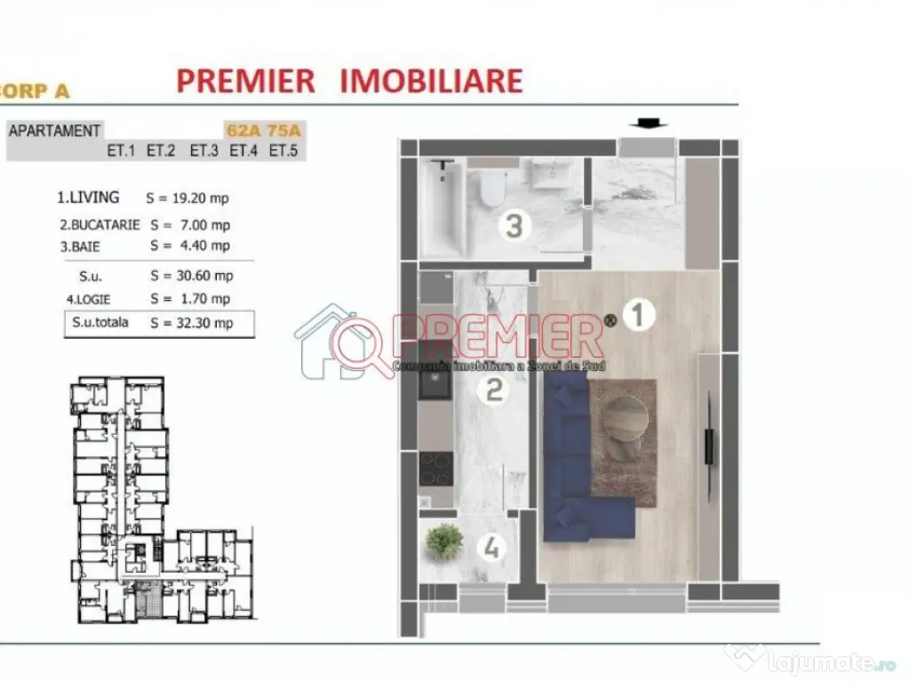 Metalurgiei - Postalionului garsoniera 
