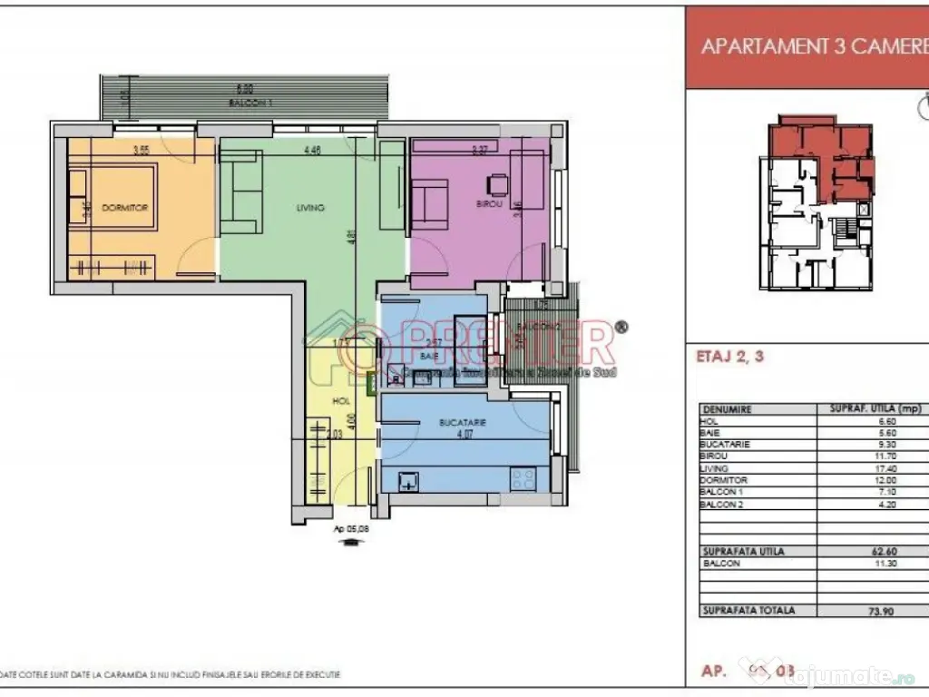 3 Camere Spațios lângă Grand Arena Mall | Decomandat | 