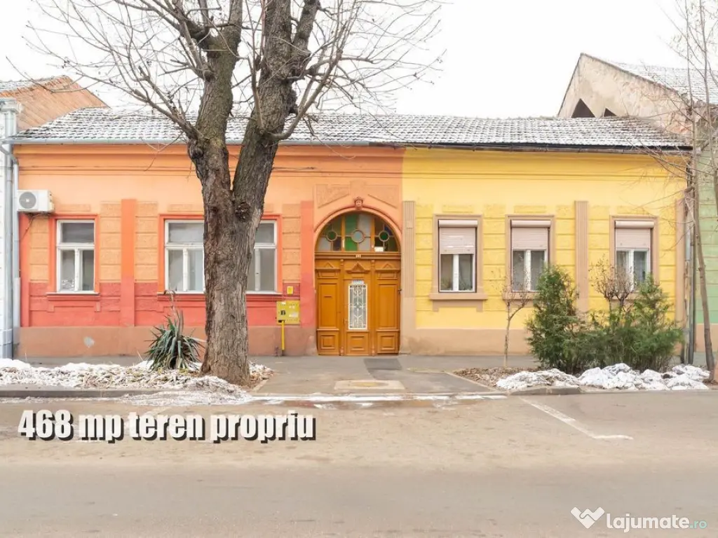 Apartament ultracentral Arad – 468 mp teren propriu, ga... 