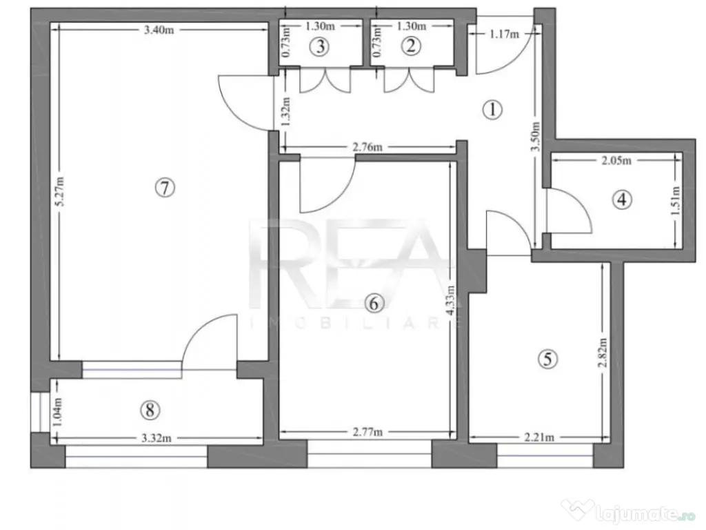 2 camere Theodor Pallady decomandat, metrou, 52 mp, anvelopa 