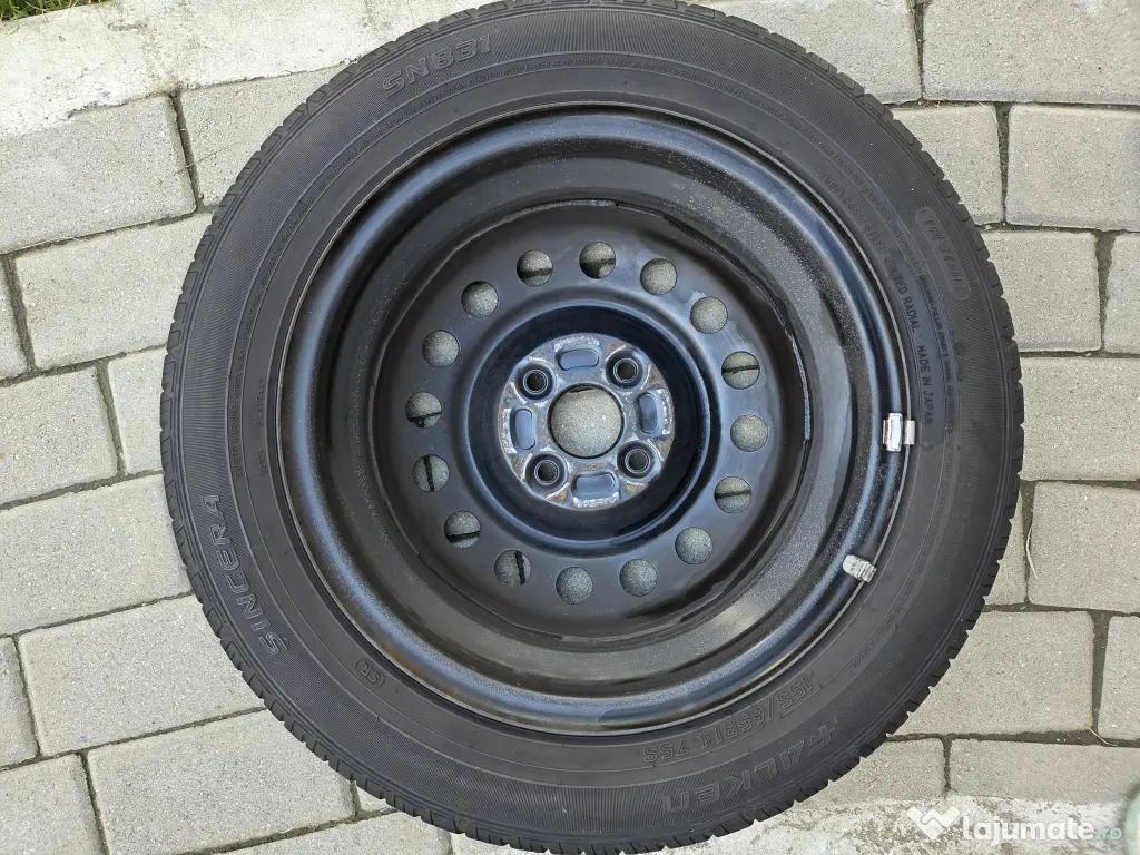 Set 4 cauciucuri /anvelope 165/55 /R14 +Jante 4 x 100 