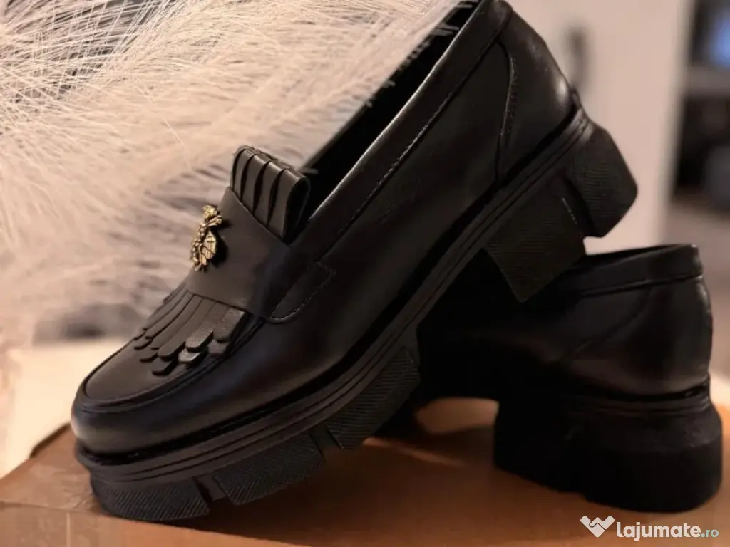 Pantofi dama, Mocasini din piele naturala