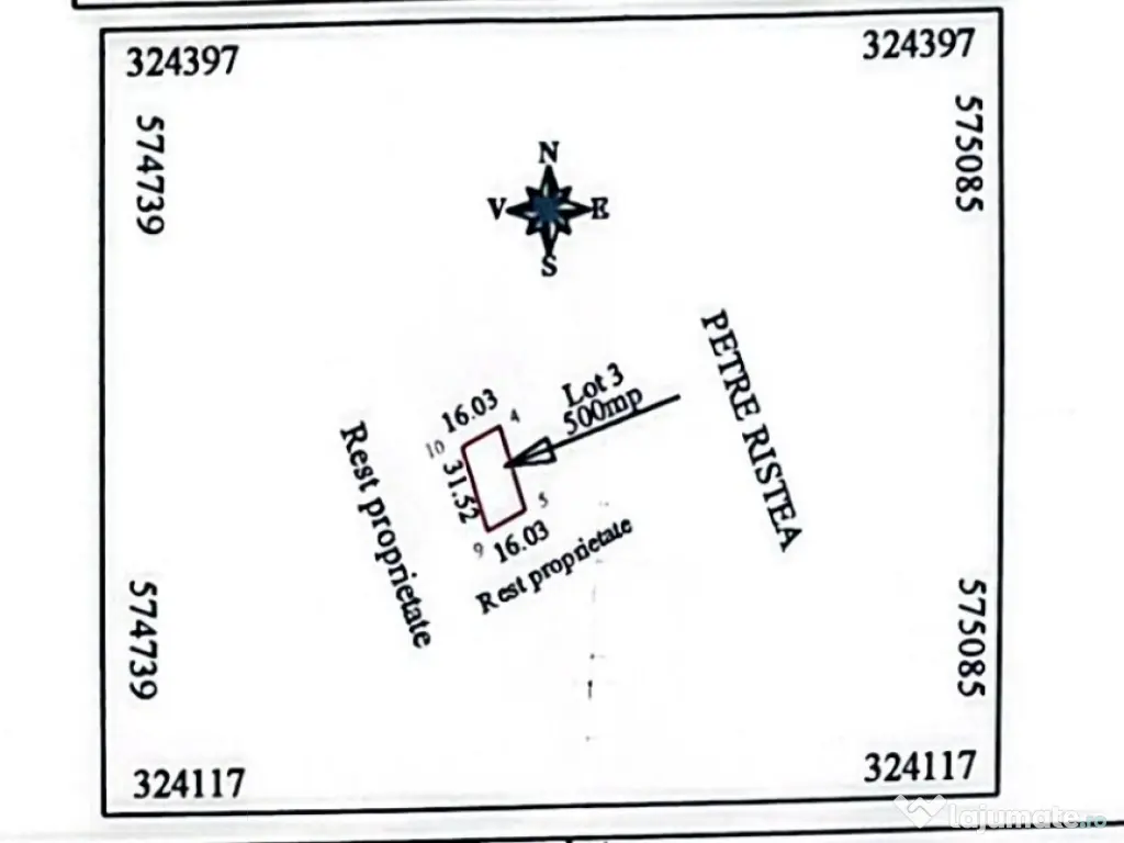 Teren de vanzare Domnesti Ilfov 500mp