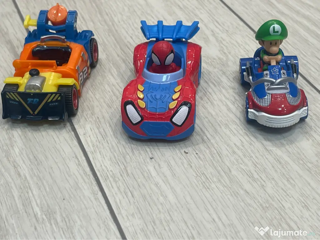 Mașina Mario kart spiderman și race fire 