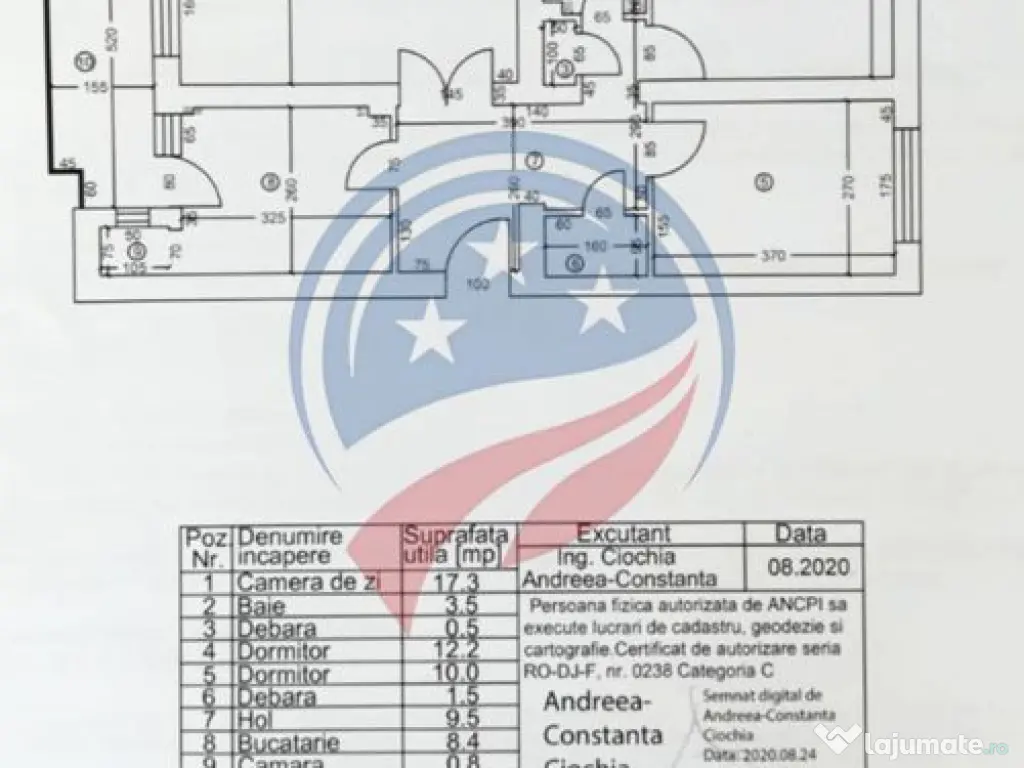 Apartament 3 camere decomandate, 71 mp, bloc cărămidă,... 