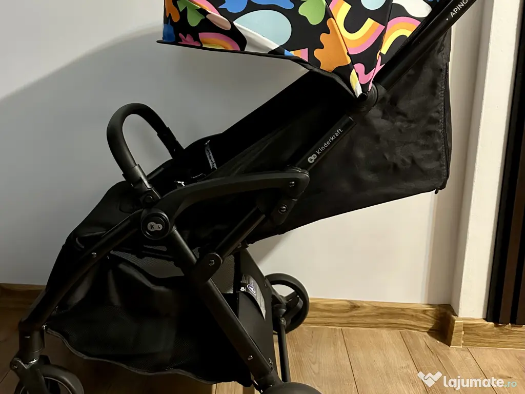 Carucior de vara Kinderkraft Apino, Happy Shapes 