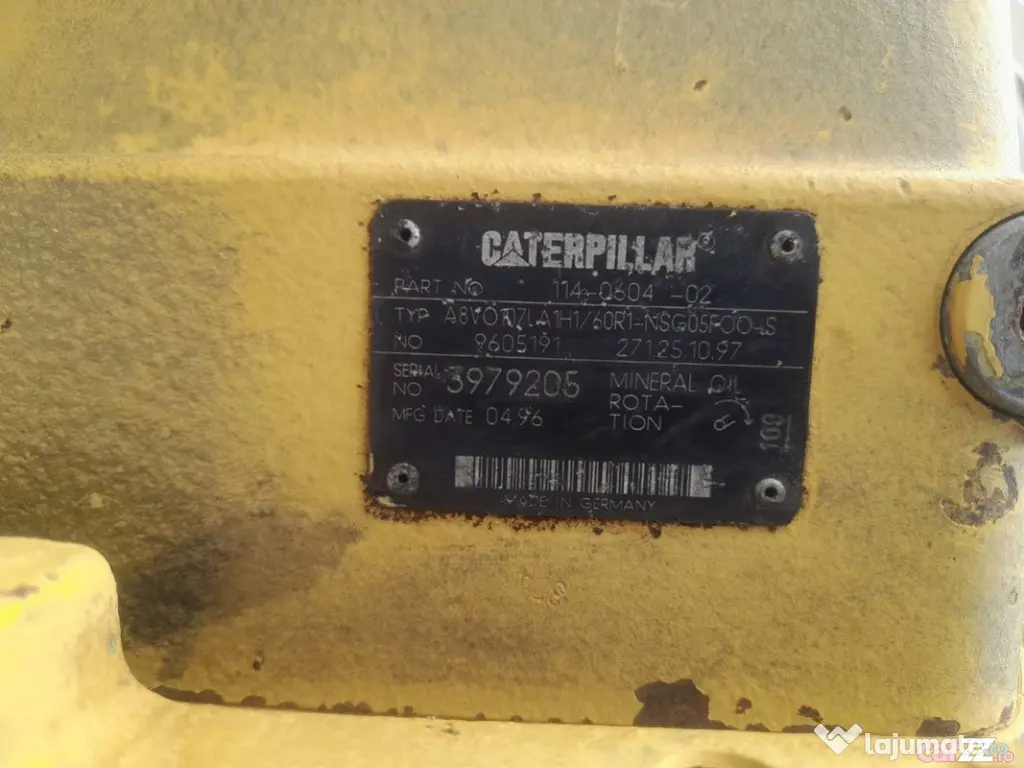 Pompă hidraulică Caterpillar A8VO107LA1H1 pentru excavator pe șenile Caterpillar