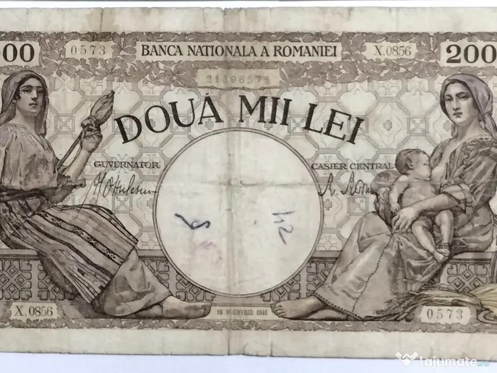 Doua bancnote de COLECȚIE 2000 LEI 1943 - Regatul României 