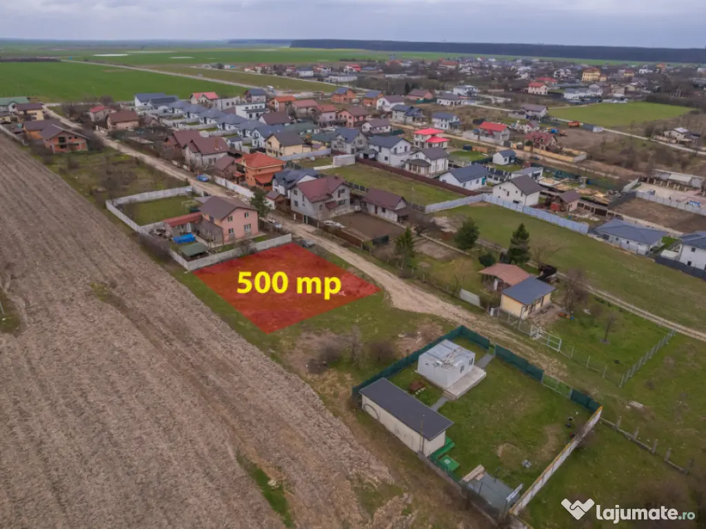 BRANESTI - VADU ANEI, TEREN 500 MP, FRONT STRADAL 22 MP! 