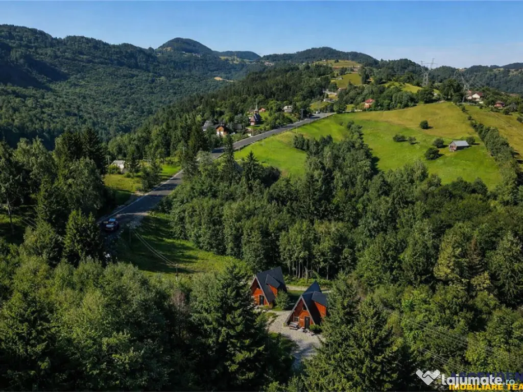 Ansamblu de 3 case, tip A frame, Moieciu de Jos, constructie 