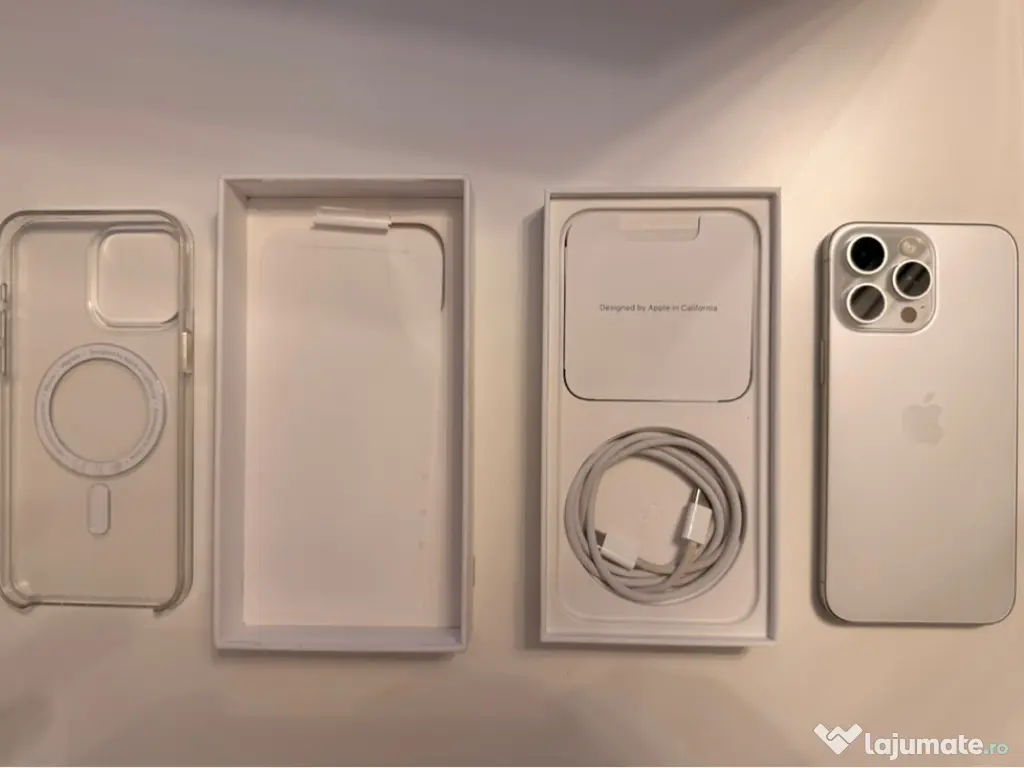iPhone 15 pro max, White Titanium 