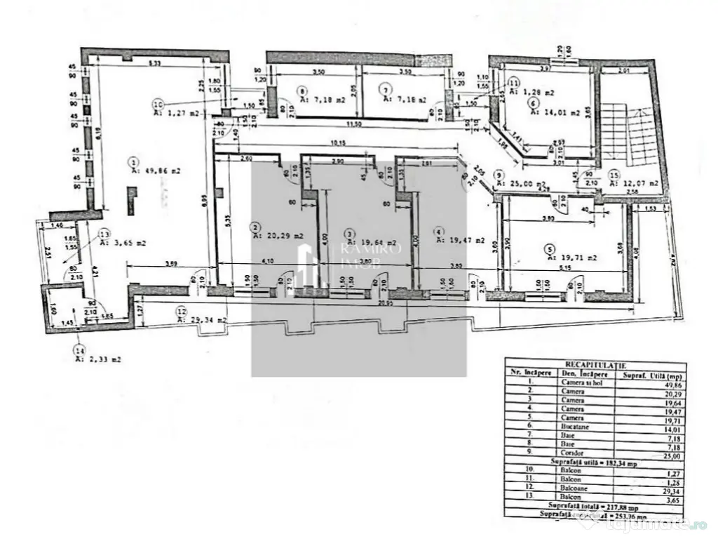 Apartament 220mp utili -bloc2010 +terasa 210mp Unirii -pa...
