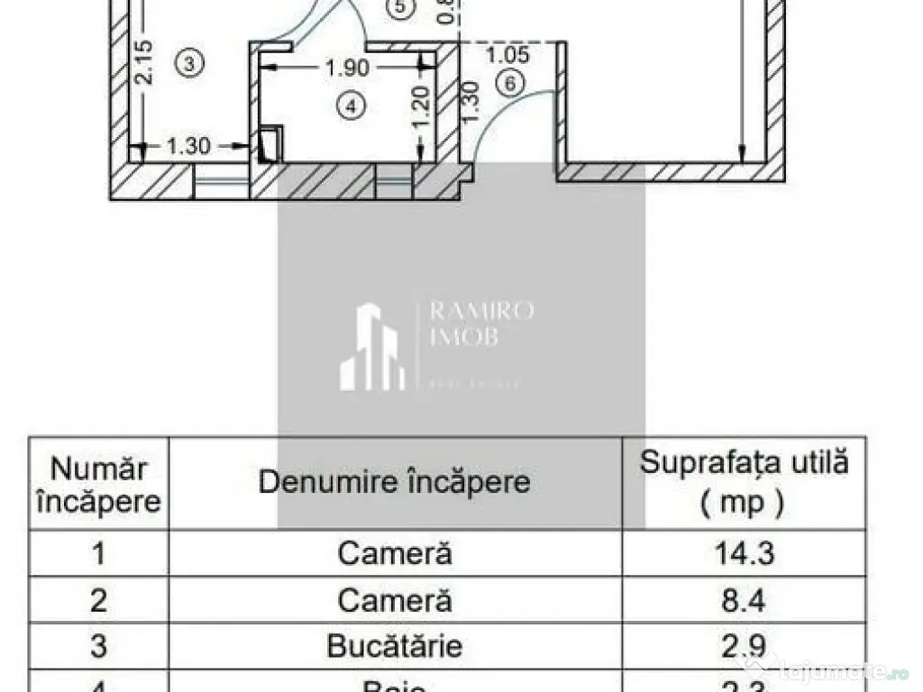 Apartament 2 camere semi-decomandat Salaj