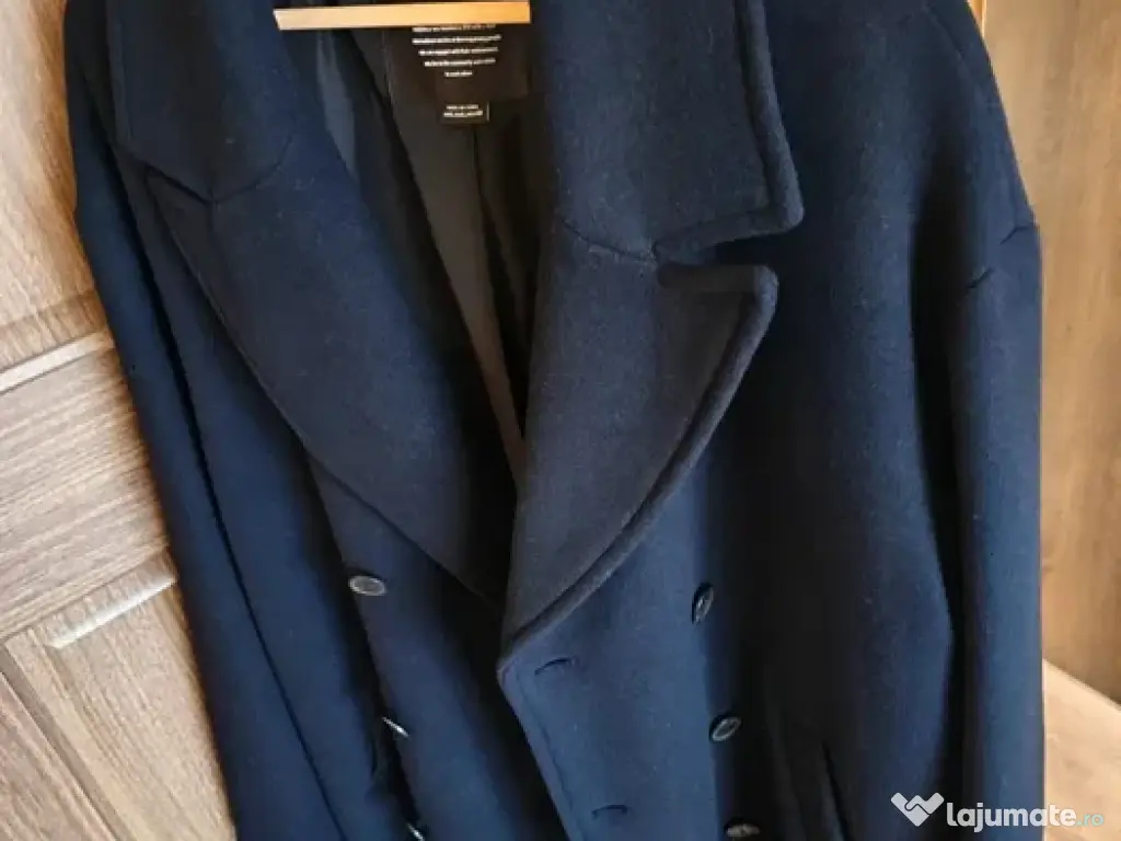 Palton bărbați bleumarin PULL&BEAR nou nefolosit 
