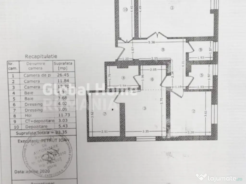 Apartament 3 camere 92,35 MP | Crangasi - Belvedere | Centra 