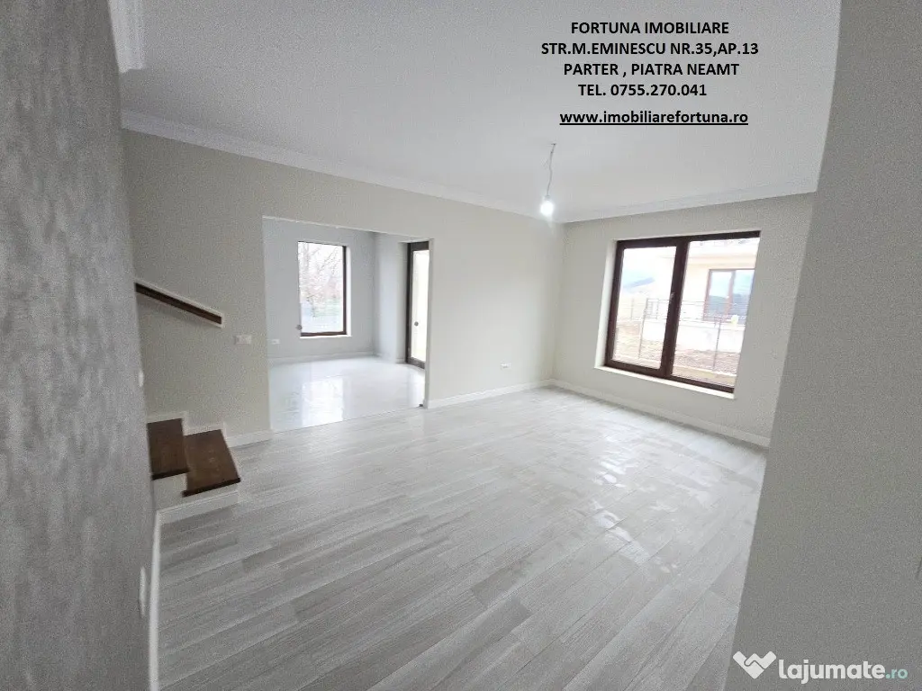 Casa noua,moderna tip duplex la alb/cheie si teren 250 mp,P.Neamt 