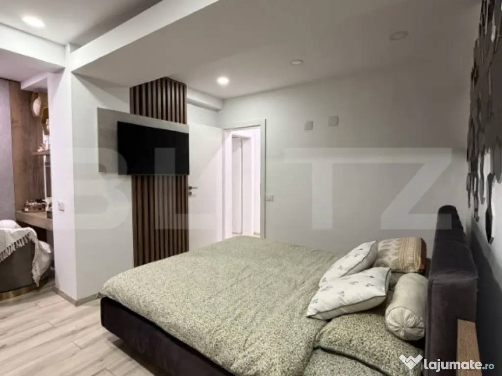 Apartament 3 camere, bloc nou, mobilat utilat, 71,9 mpu, G. 