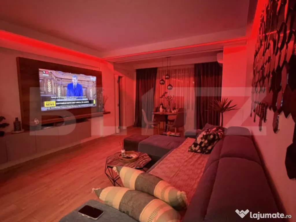 Apartament 3 camere, bloc nou, mobilat utilat, 71,9 mpu, G. 