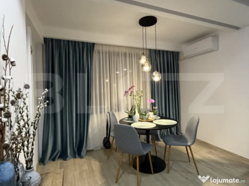 Apartament 3 camere, bloc nou, mobilat utilat, 71,9 mpu, G. 