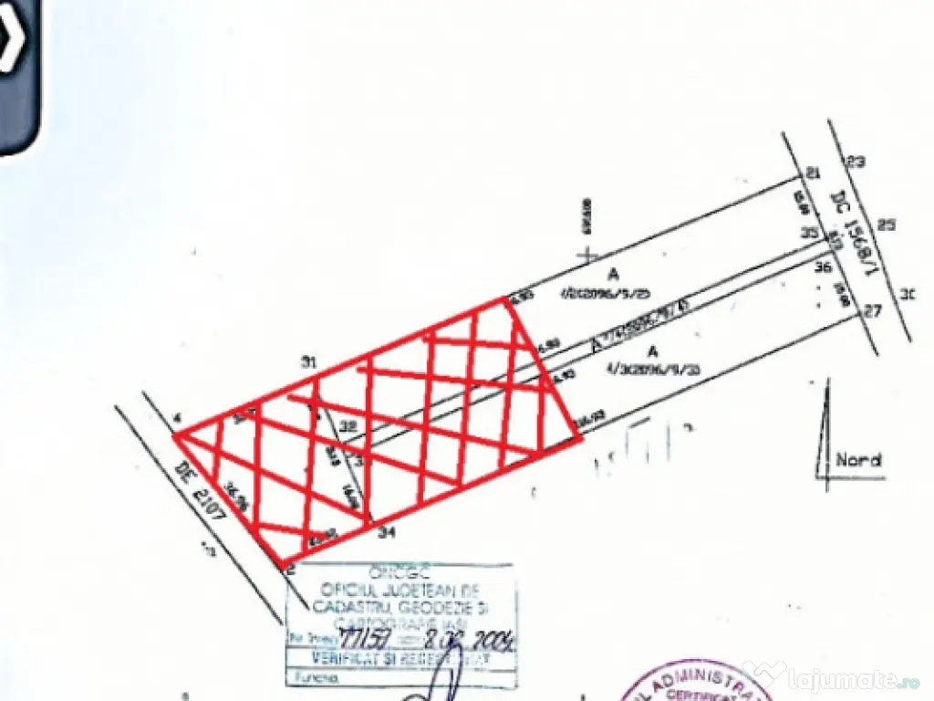 Comision 0% Teren intravilan 3000 mp Str. Soarelui la asfalt 