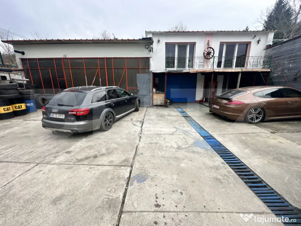 Apartament de locuit + atelier auto + terasa și curte gener 