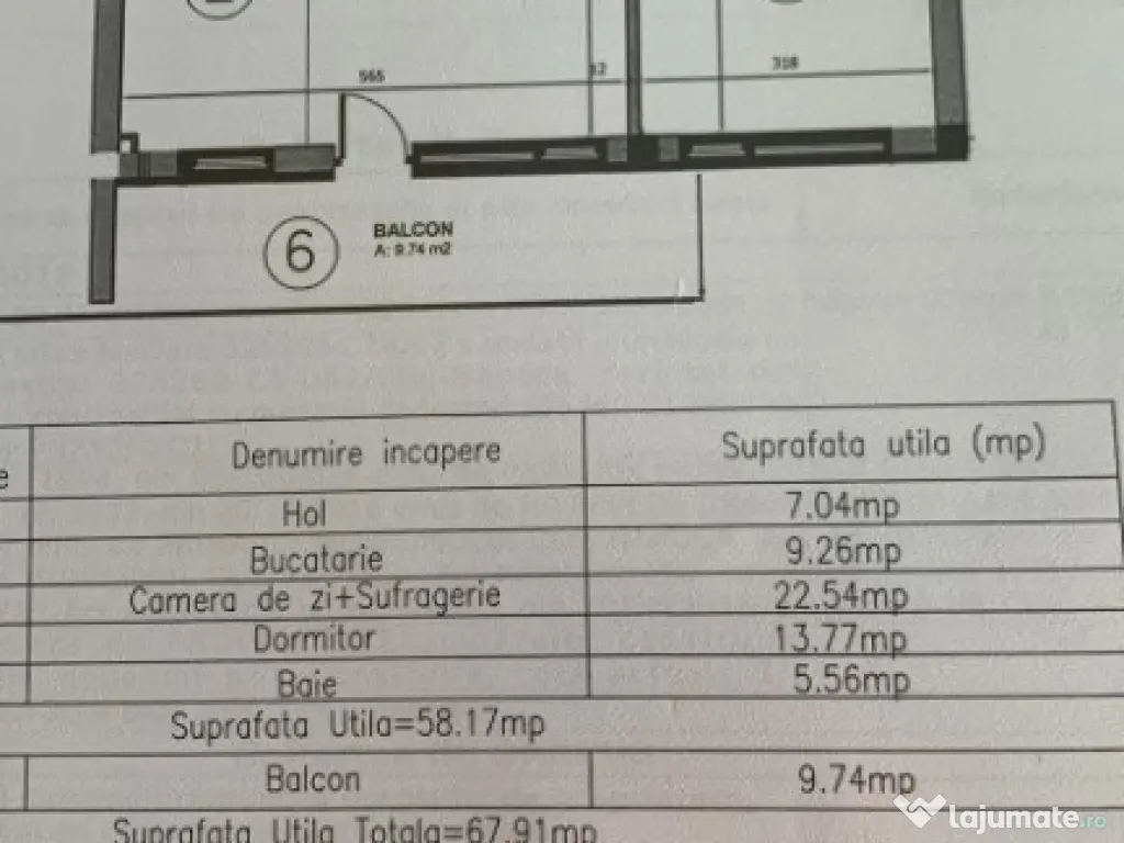 Apartament 2 camere Borhanci-bloc nou 