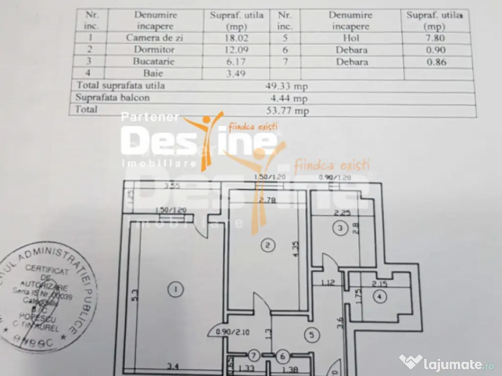 MIRCEA CEL BATRAN, Apartament 2 camere, decomandat, 109.900