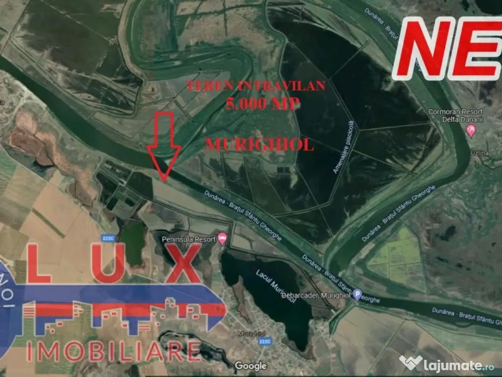 ID 7329 Teren INTRAVILAN Dunare * Murighiol