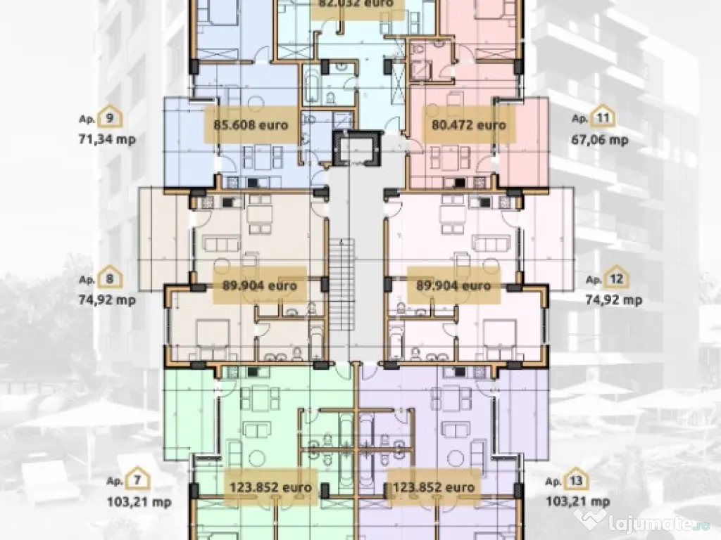 Apartament Mamaia Nord -2 camere- O.B.A Lake - Proiect finalizat. 