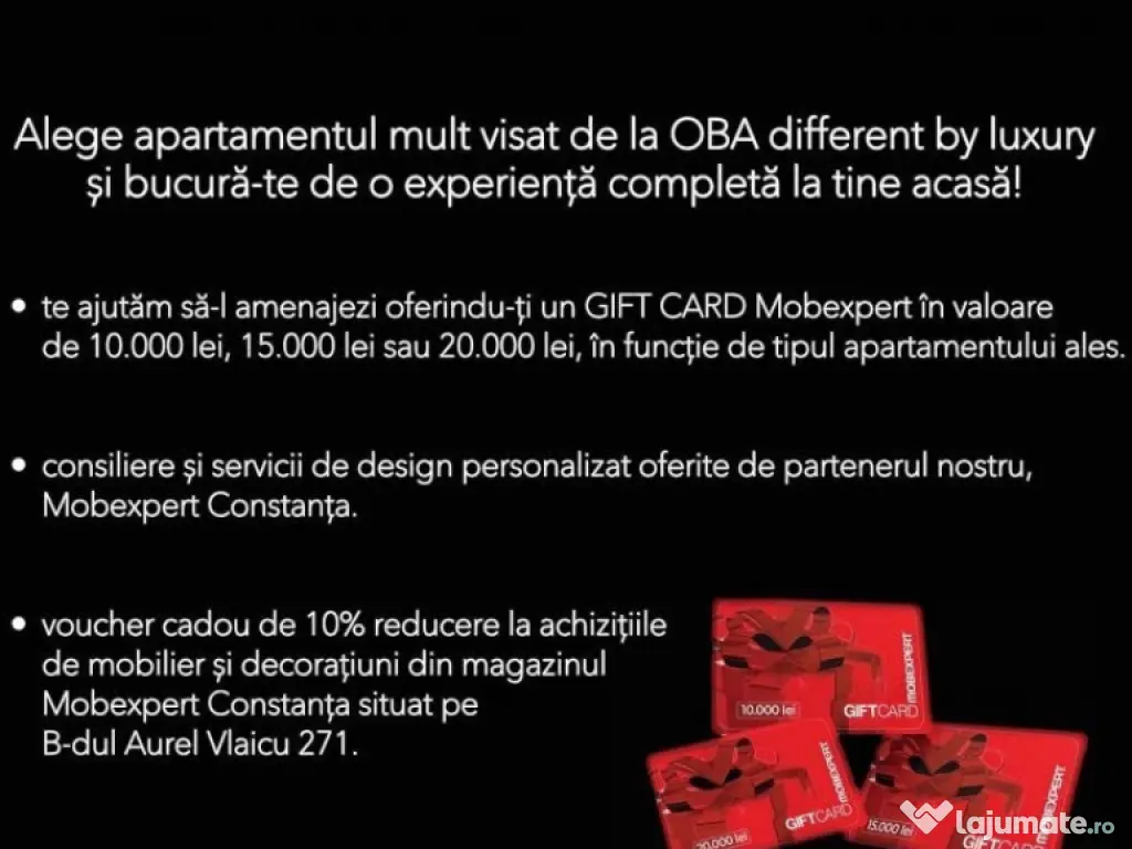 Apartament Mamaia Nord -2 camere- O.B.A Lake - Proiect finalizat. 