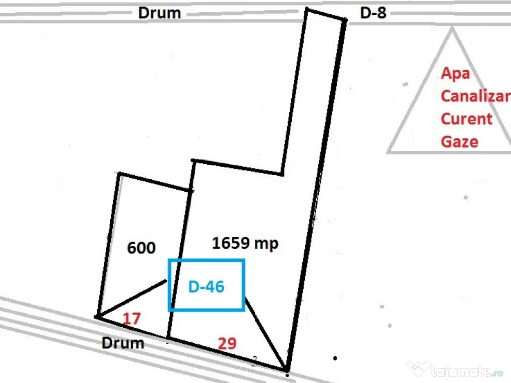 Teren Eugen Brote 1650 mp+600 Mp New 2024