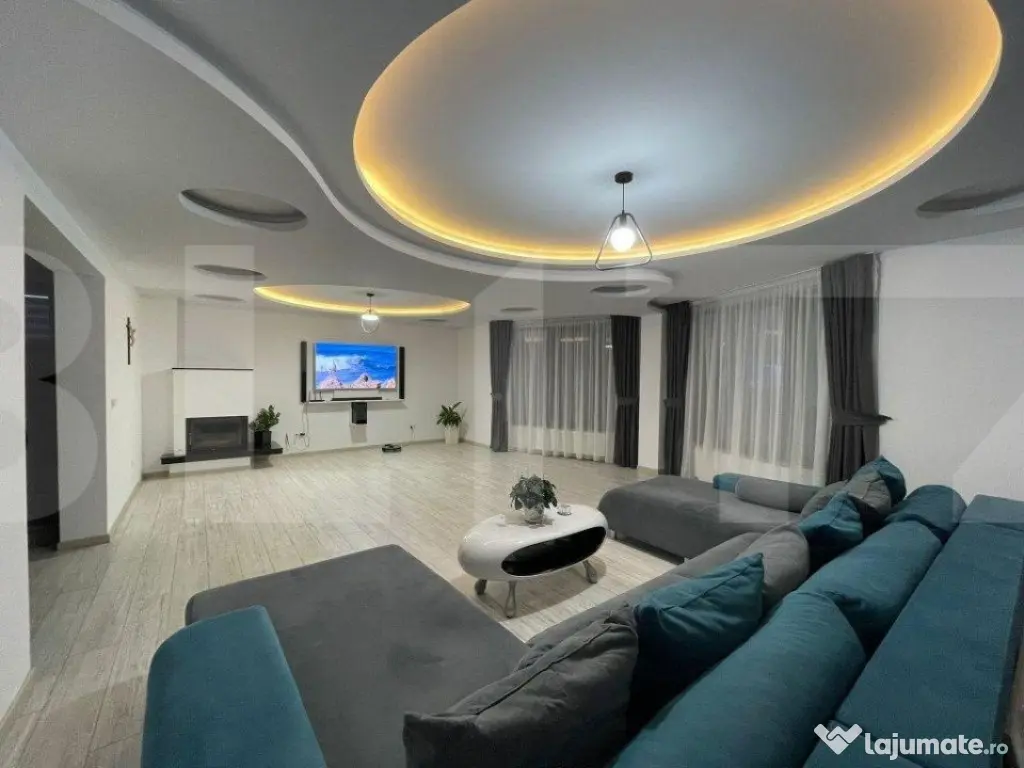 Casă modernă 5 camere, 290 mp, mobilată/utilată, teren