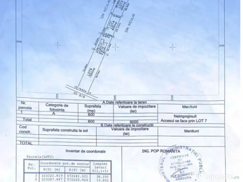 TEREN DE VANZARE DOMNESTI, 600 mp 