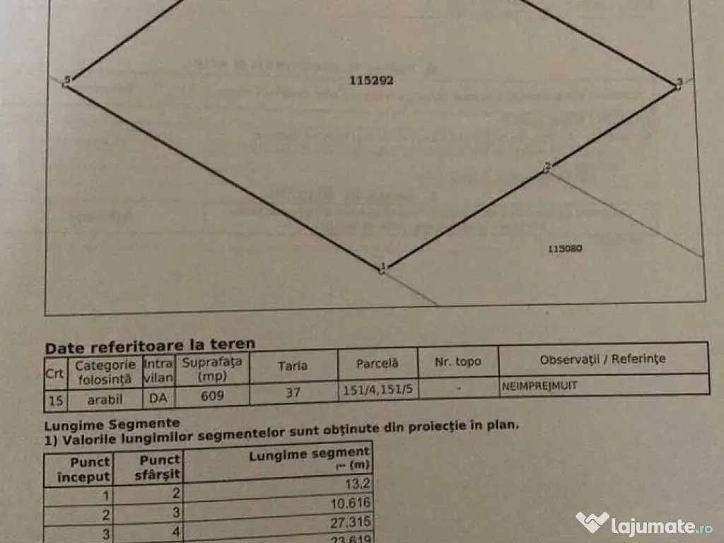 Teren pentru triplex Crisul Repede Bragadiru 