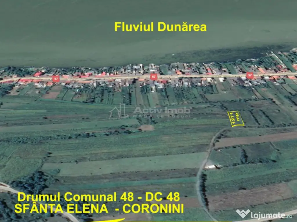 Coronini, Teren Drept, Vedere la Dunare, 6 Euro/Mp, Negociab