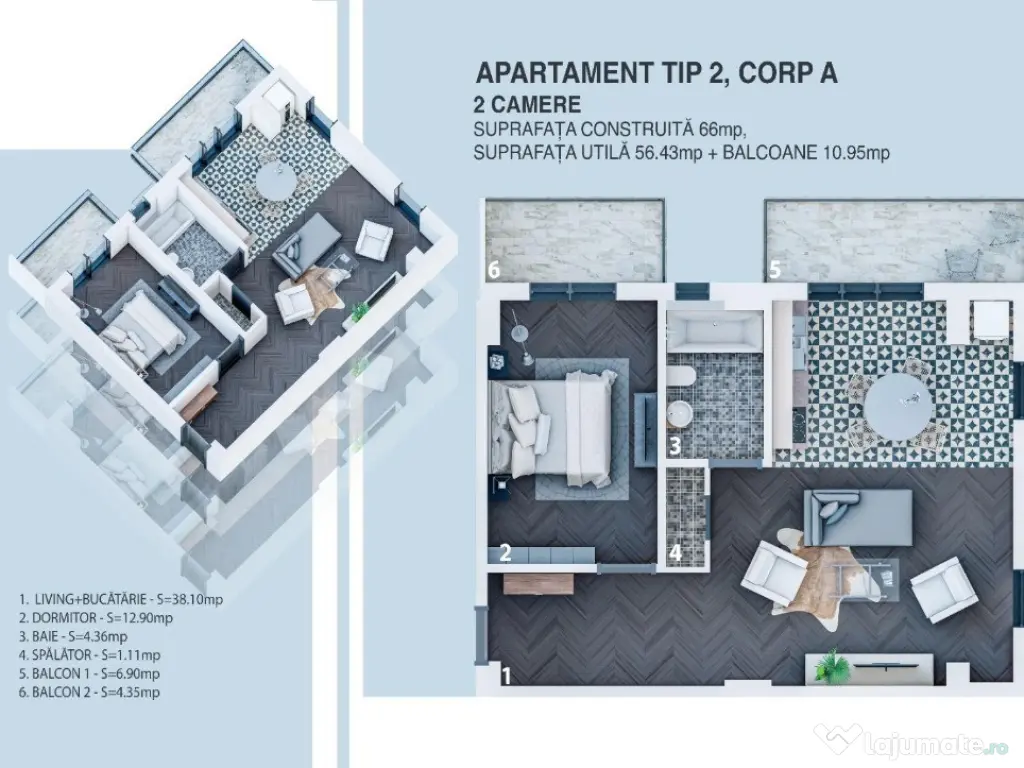 Direct Dezvoltator apartamente premium,la cheie ,de la 65.000 eur